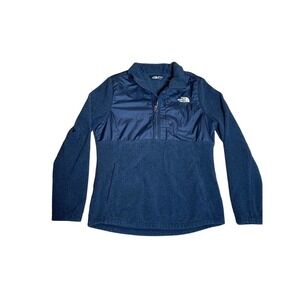 The North Face Denali Jacket Women's Small Navy 1/4 Zip pullover 721214